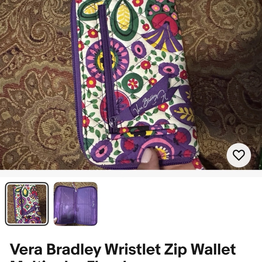 Vera Bradley Multicolor Floral Wristlet